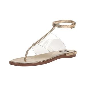 DKNY Ava Ankle-Strap Sandals in Gold 5.5
